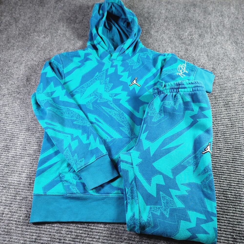 Jordan Essential AOP Youth Large Fleece Pullover Hoodie and Drawstring Pants